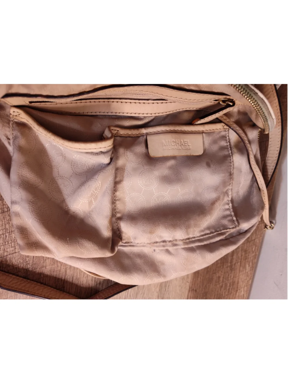Women's Michael Kors Satchel Bag One Size White Beige